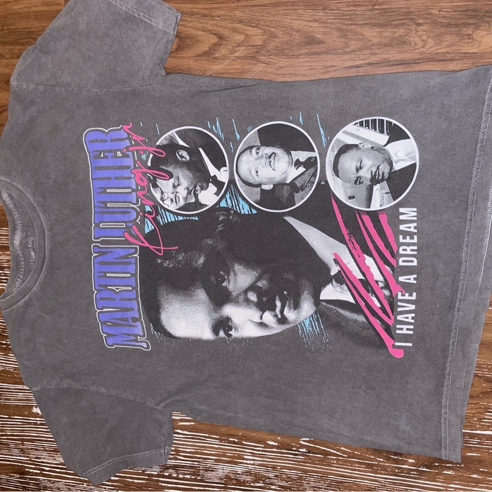 Gray Graphic T-Shirt with Historical Print
